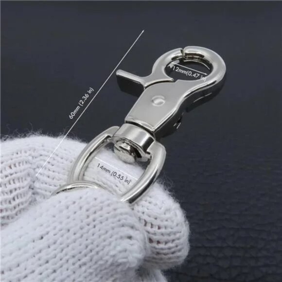 Wallet Chain Biker Motorcycle Pants Jean Punk Goth Key Chain Th05-silver Unisex - Picture 3 of 9